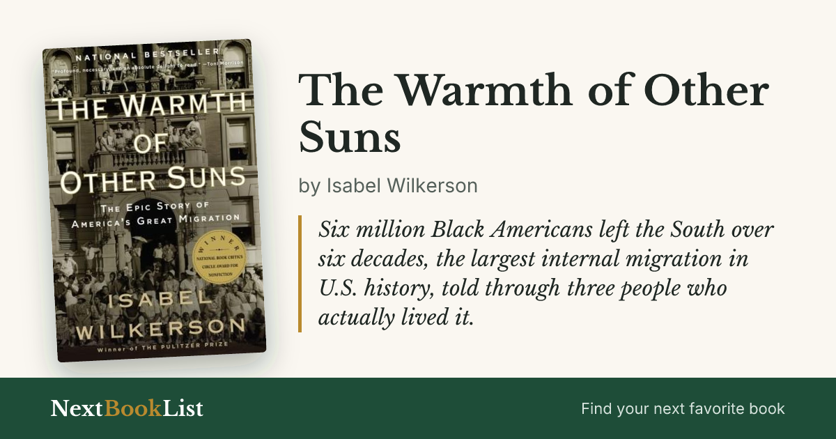 The Warmth of Other Suns by Isabel Wilkerson: book review and summary