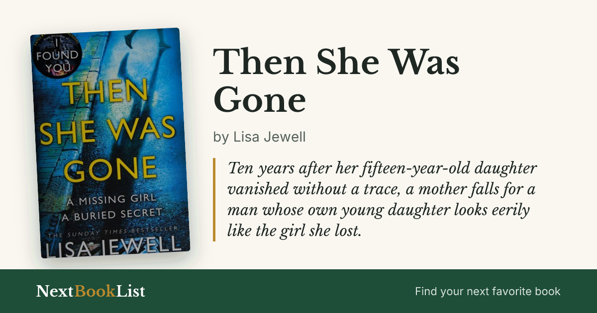 Then She Was Gone by Lisa Jewell: book review and summary