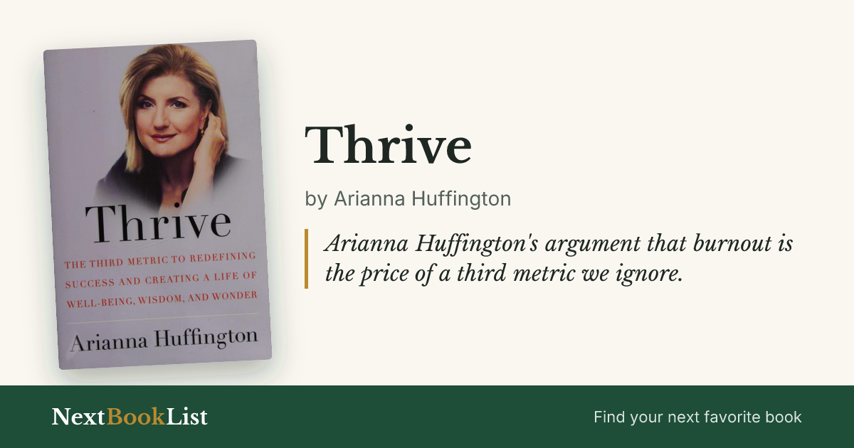 Thrive by Arianna Huffington: book review and summary