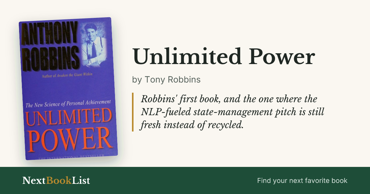 Unlimited Power by Tony Robbins: book review and summary