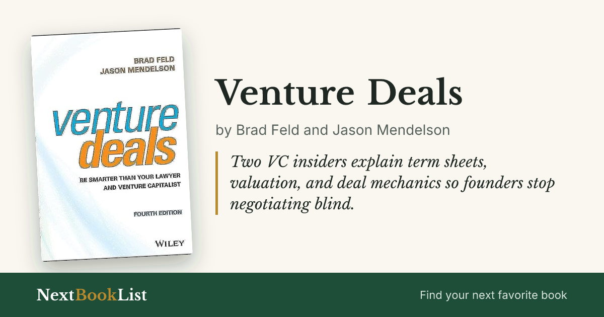 Venture Deals by Brad Feld and Jason Mendelson: book review and summary
