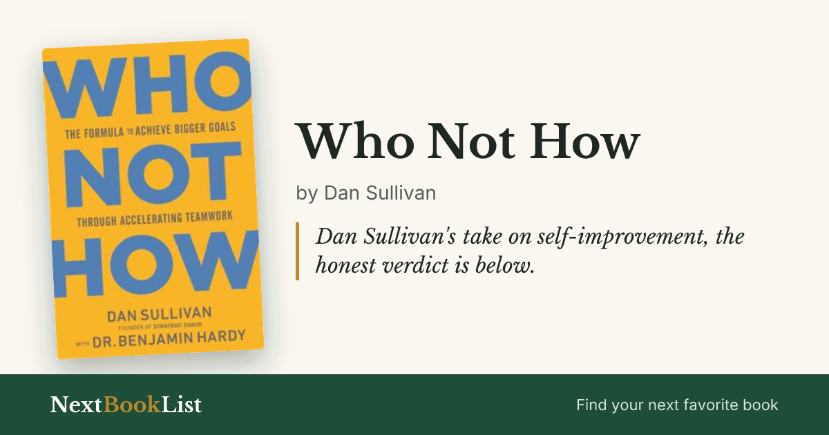 Who Not How by Dan Sullivan: book review and summary