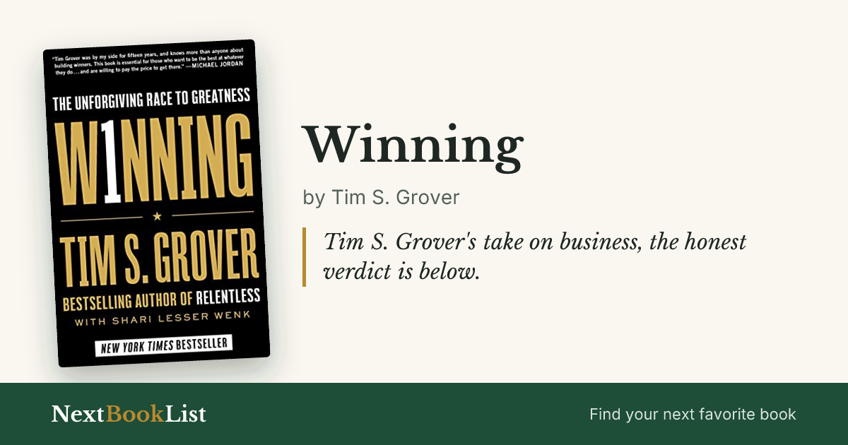 Winning by Tim S. Grover: book review and summary