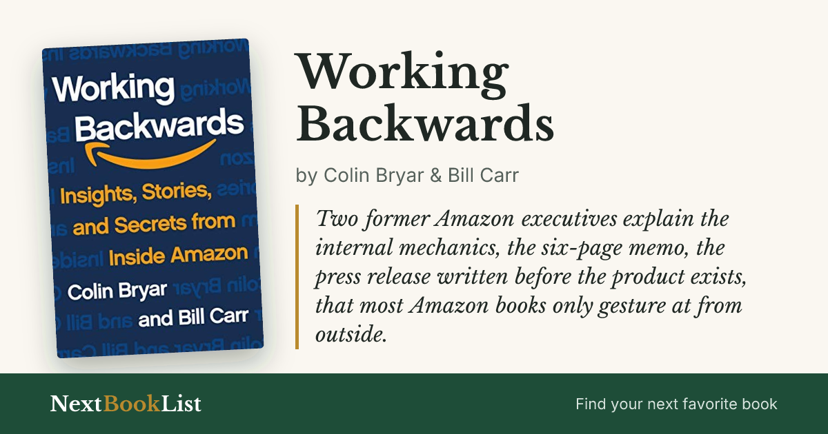 Working Backwards by Colin Bryar & Bill Carr: book review and summary