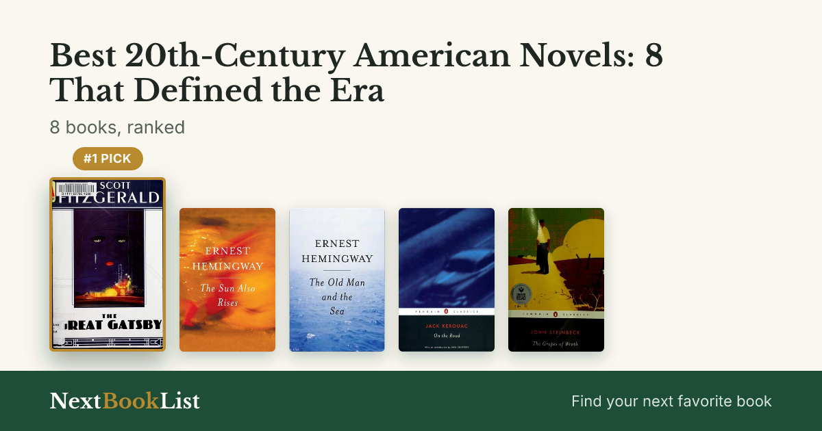 Best 20th-Century American Novels: 8 That Defined the Era: ranked list of 8 books
