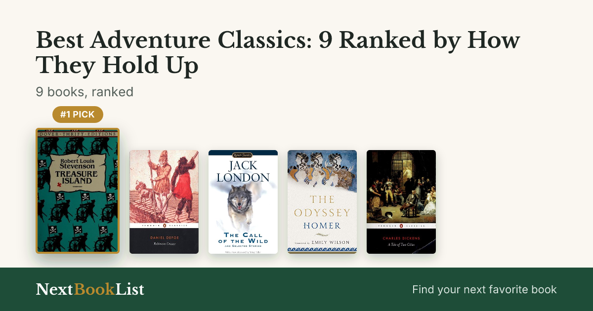 Best Adventure Classics: 9 Ranked by How They Hold Up: ranked list of 9 books