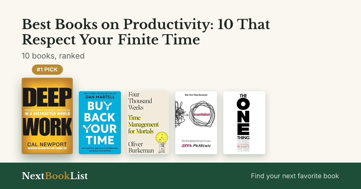 Best Books on Productivity: 10 That Respect Your Finite Time: ranked list of 10 books