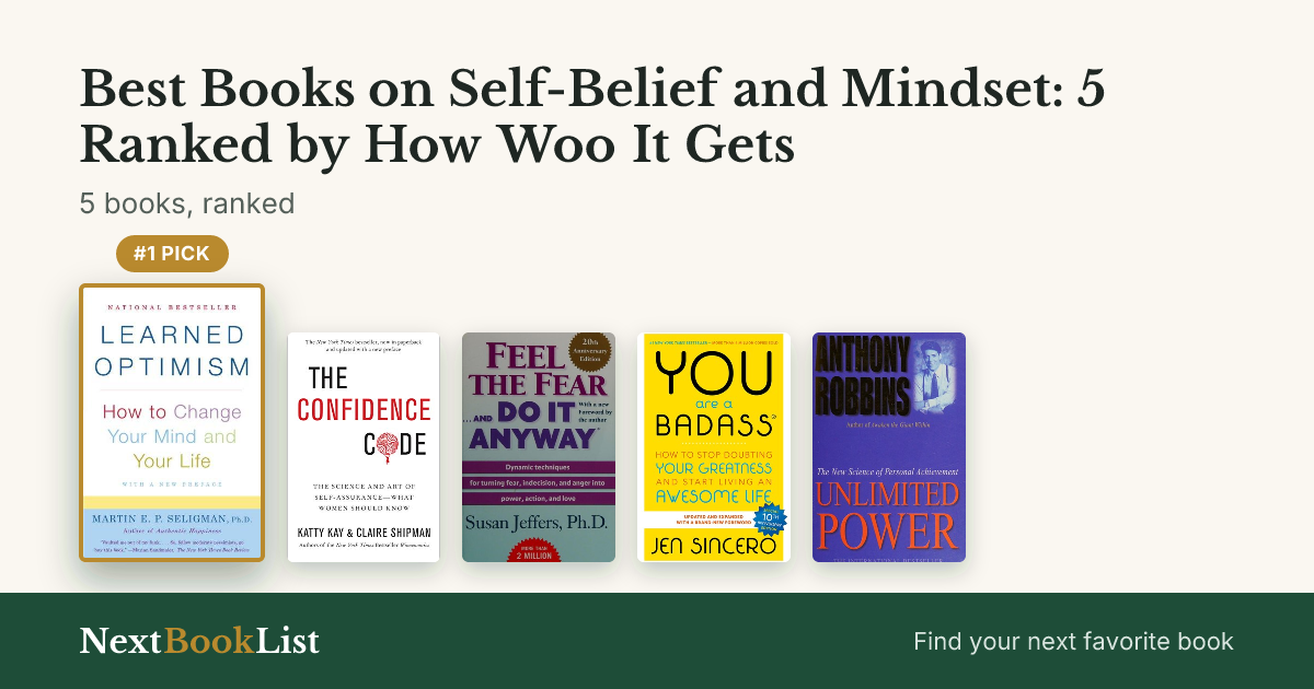 Best Books on Self-Belief and Mindset: 5 Ranked by How Woo It Gets: ranked list of 5 books
