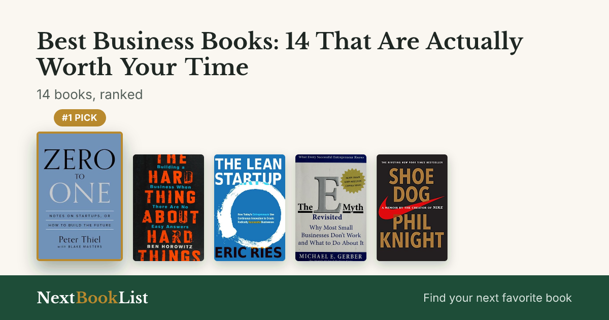Best Business Books: 14 That Are Actually Worth Your Time: ranked list of 14 books