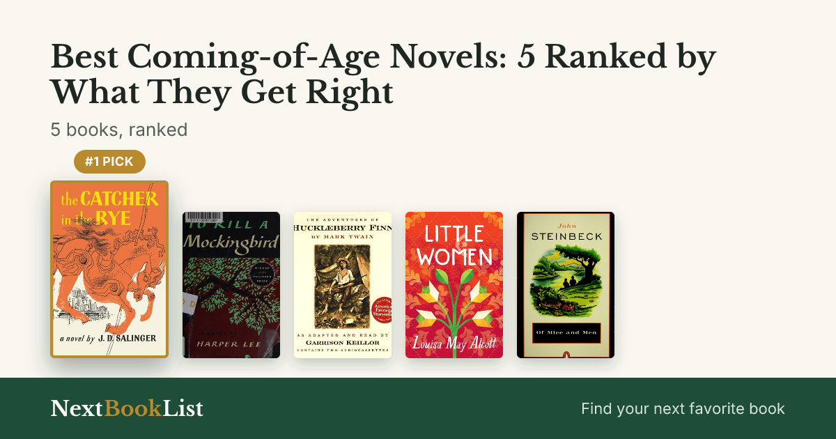 Best Coming-of-Age Novels: 5 Ranked by What They Get Right: ranked list of 5 books