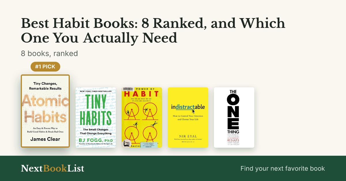 Best Habit Books: 8 Ranked, and Which One You Actually Need: ranked list of 8 books