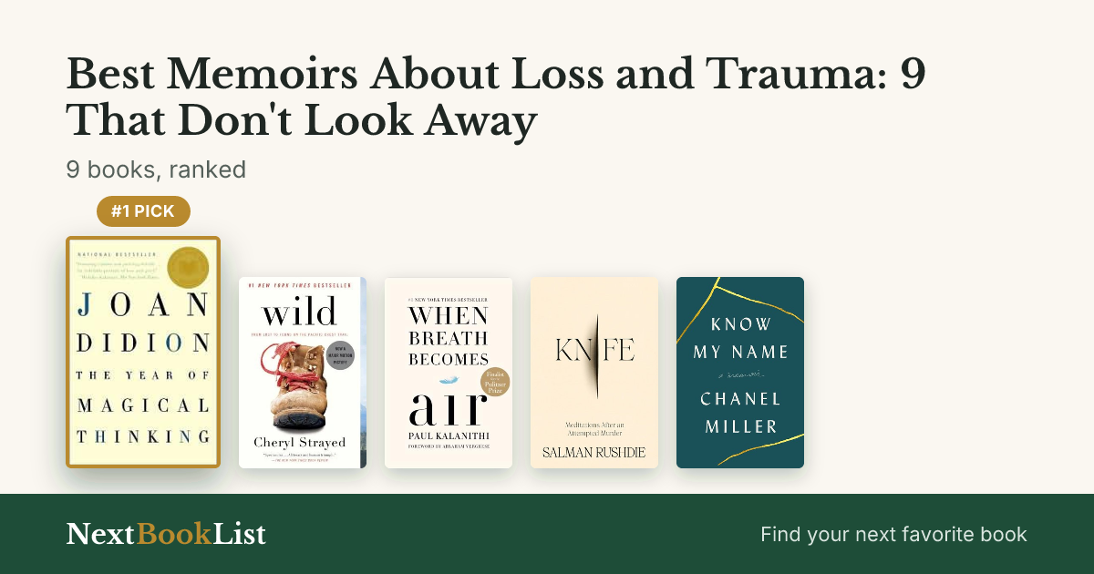Best Memoirs About Loss and Trauma: 9 That Don't Look Away: ranked list of 9 books