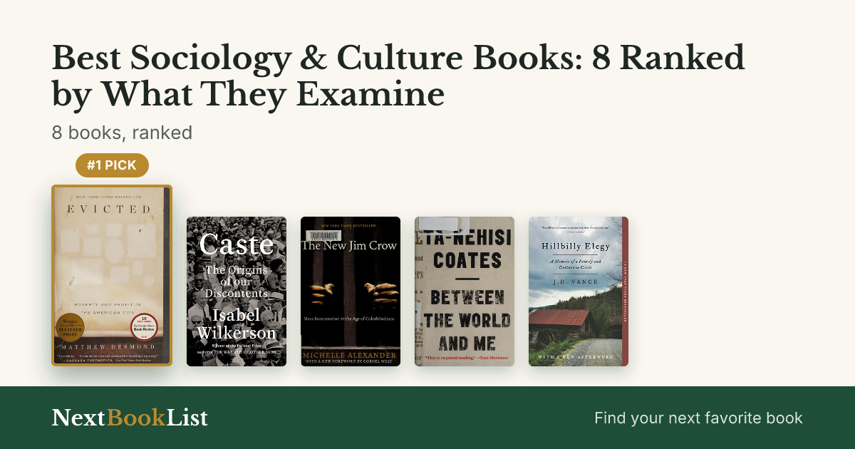 Best Sociology & Culture Books: 8 Ranked by What They Examine: ranked list of 8 books