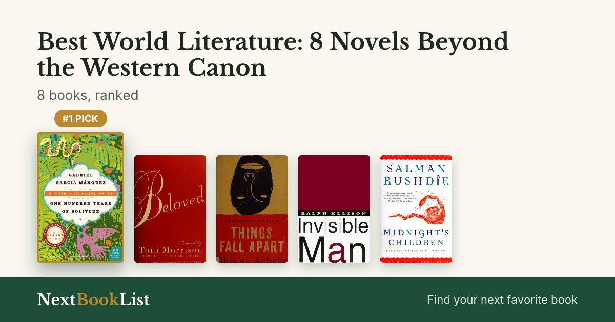 Best World Literature: 8 Novels Beyond the Western Canon: ranked list of 8 books
