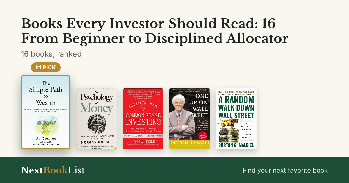 Books Every Investor Should Read: 16 From Beginner to Disciplined Allocator: ranked list of 16 books