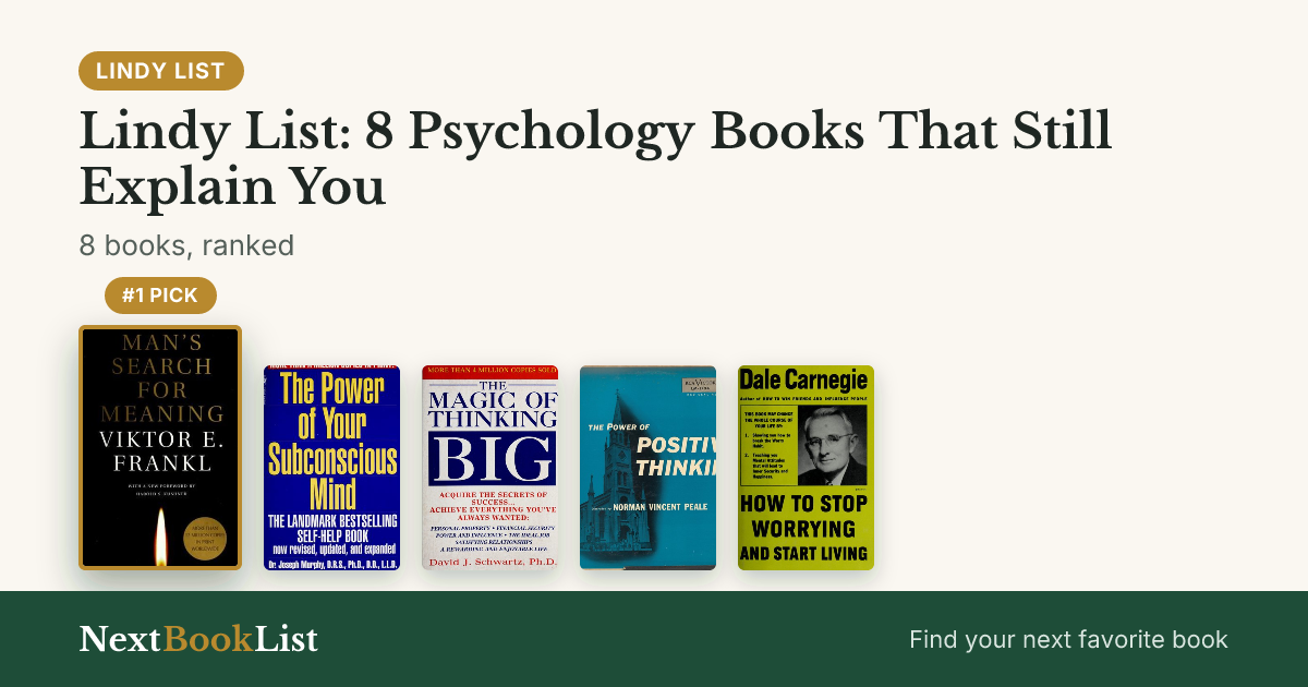 Lindy List: 8 Psychology Books That Still Explain You: ranked list of 8 books