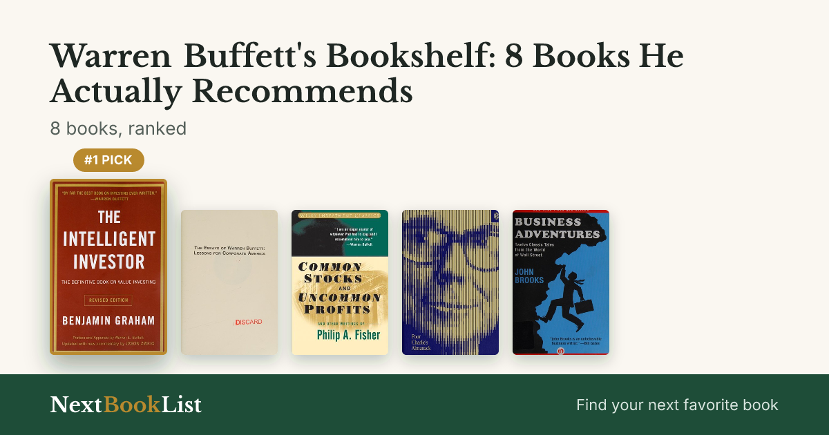 Warren Buffett's Bookshelf: 8 Books He Actually Recommends: ranked list of 8 books